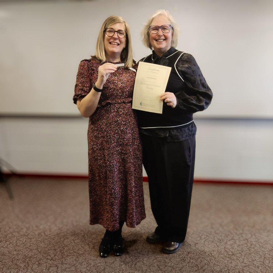 Louise Receiving her Celebrantry Certification